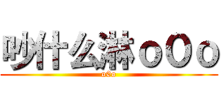 吵什么淋ｏ０ｏ (o0o)