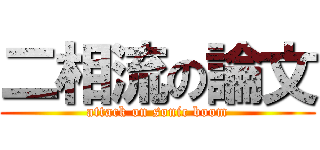 二相流の論文 (attack on sonic boom)