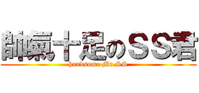 帥氣十足のＳＳ君 (handsome Mr.SS)