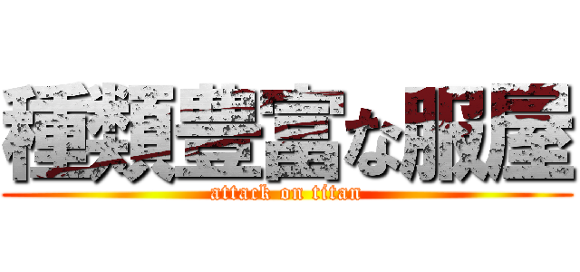 種類豊富な服屋 (attack on titan)