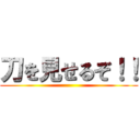 刀を見せるぞ！！ ()