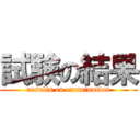 試験の結果 (results on examination)