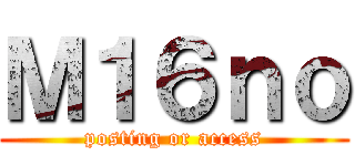 Ｍ１６ｎｏ (posting or access)