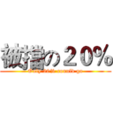 被擋の２０％ (Only 20% counld go)