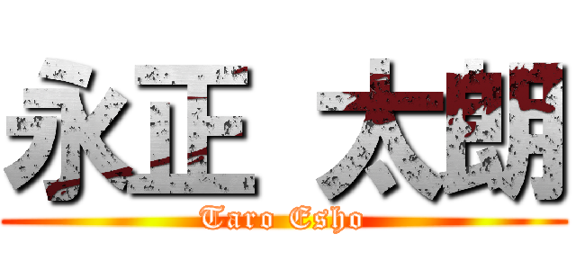 永正 太朗 (Taro Esho)