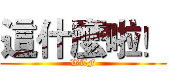 這什麼啦！ (WTF)