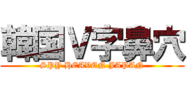 韓国Ｖ字鼻穴 (SPY HEAVEN JAPAN)