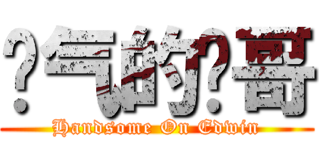 帅气的帅哥 (Handsome On Edwin)