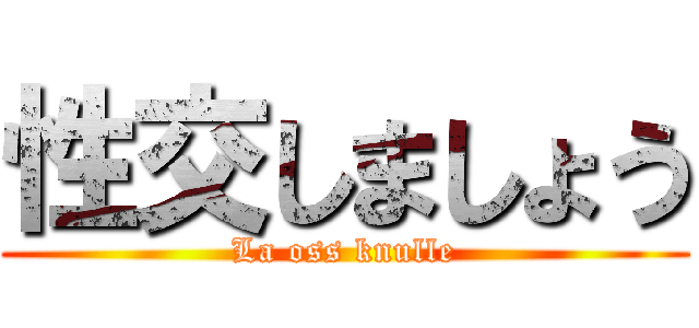 性交しましょう (La oss knulle)