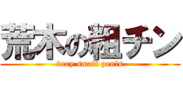 荒木の粗チン (very small penis)