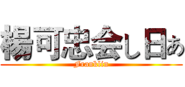 楊可忠会し日ぁ (Franklin)