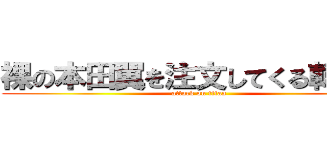 裸の本田翼を注文してくる韓国人 (attack on titan)