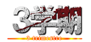 ３学期 (3 trimestre)