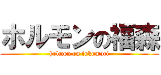 ホルモンの福森 (holmon on fukumori)