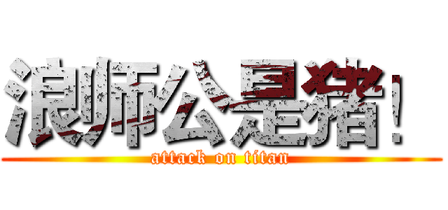 浪师公是猪！ (attack on titan)