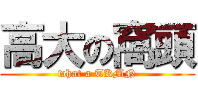 高大の窩頭 (what a TKMN)