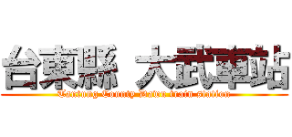台東縣 大武車站 (Tantung County Dawu train station)