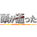 頭が逝った (atama ga itta)