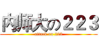 内师大の２２３ (attack on 223)