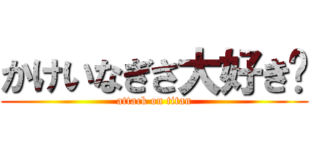 かけいなぎさ大好き (attack on titan)