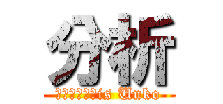 分析 (Ｎｏｕｍｉ　is Unko)