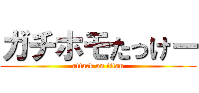 ガチホモたっけー (attack on titan)