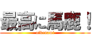 最高に馬鹿！ (oikenami)