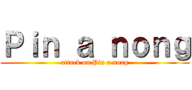 Ｐｉｎ ａ ｎｏｎｇ (attack on Pin a nong)