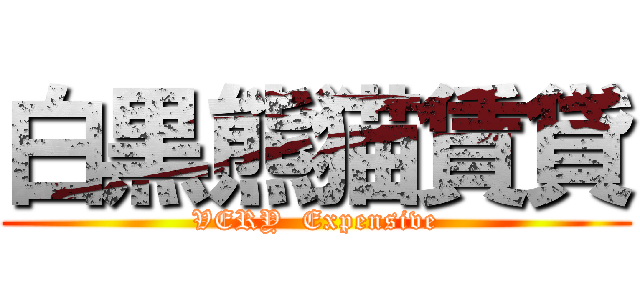 白黒熊猫賃貸 (VERY  Expensive)