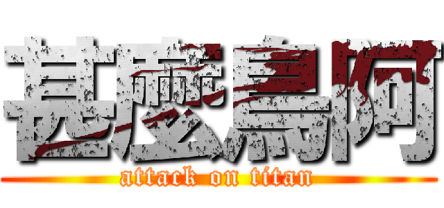 甚麼鳥阿 (attack on titan)