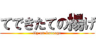 てできたての揚げ (fly on karaage)