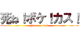 死ね！ボケ！カス！ (You  are fuck)