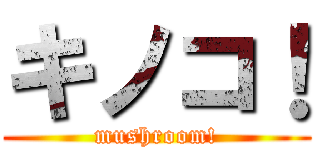 キノコ！ (mushroom!)