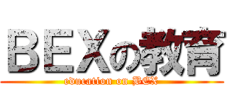 ＢＥＸの教育 (education on BEX)