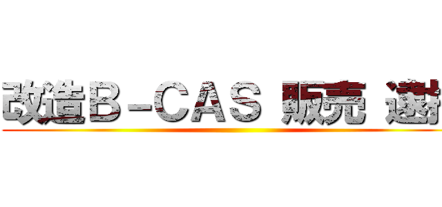 改造Ｂ－ＣＡＳ 販売 逮捕 ()