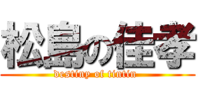 松島の佳孝 (destiny of tintin )