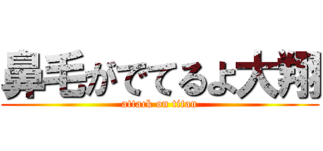 鼻毛がでてるよ大翔 (attack on titan)