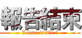 報告結束 (I love turtle 🐢)