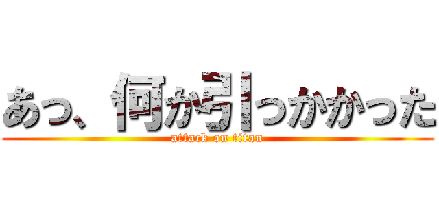 あっ、何か引っかかった (attack on titan)