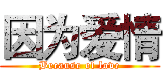 因为爱情 (Because of love)