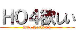 ＨＯ４欲しい (HO1 Hoshiiiiii)