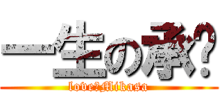 一生の承诺 (love、Mikasa)