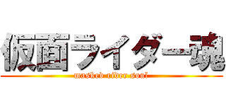 仮面ライダー魂 (masked rider soul)