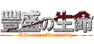 豐盛の生命 (Life more Abundantly)