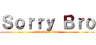 Ｓｏｒｒｙ Ｂｒｏ (attack on titan)