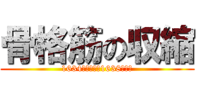 骨格筋の収縮 (1634　宮田　　1638　森脇)