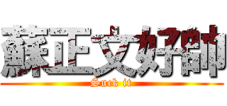 蘇正文好帥 (Suck it)
