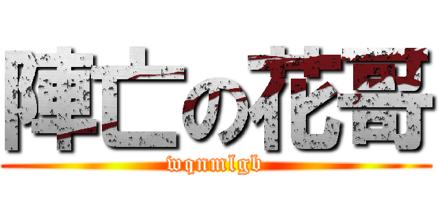 陣亡の花哥 (wqnmlgb)