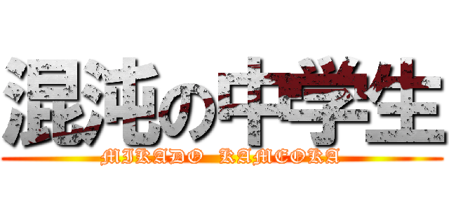 混沌の中学生 (MIKADO  KAMEOKA)