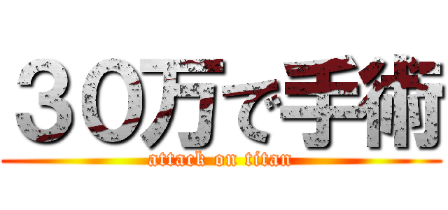 ３０万で手術 (attack on titan)